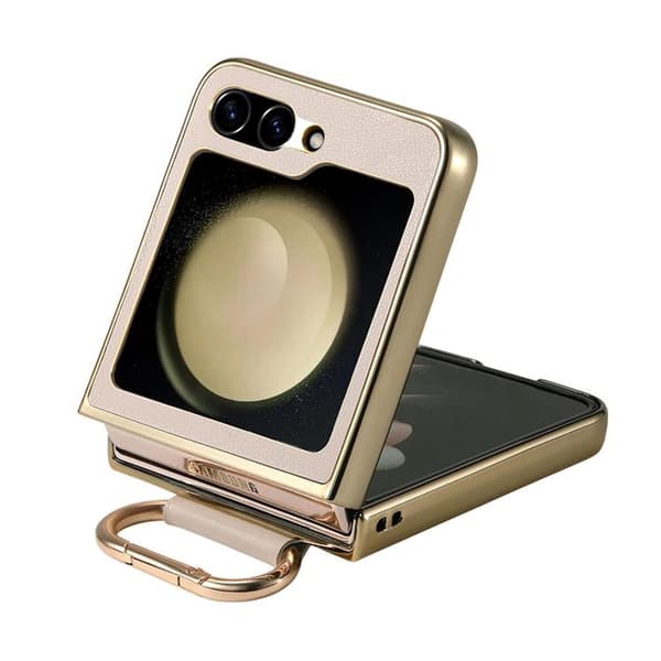 Mobilskal för Galaxy Z Flip 6 Electroplating Ring Kickstand