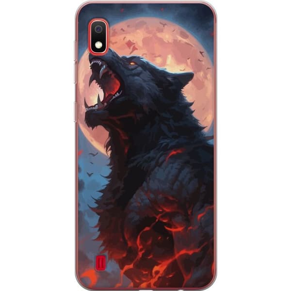 Telefontaske til Samsung Galaxy A10 med Howling Wolf
