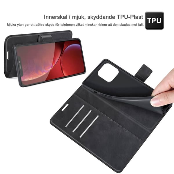 BOOM iPhone 13 Pro Max Plånboksfodral RFID-Skyddat - Svart