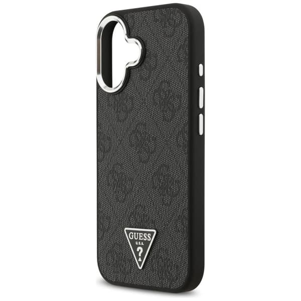 Guess Telefontaske til iPhone 17 MagSafe 4G Triangle Logo - Sort Sølv