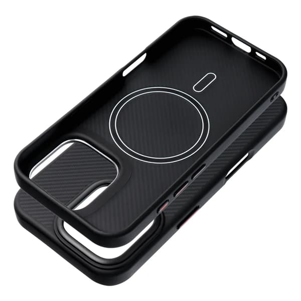 Telefontaske til iPhone 15 Pro Magsafe Carbon Elite - Sort