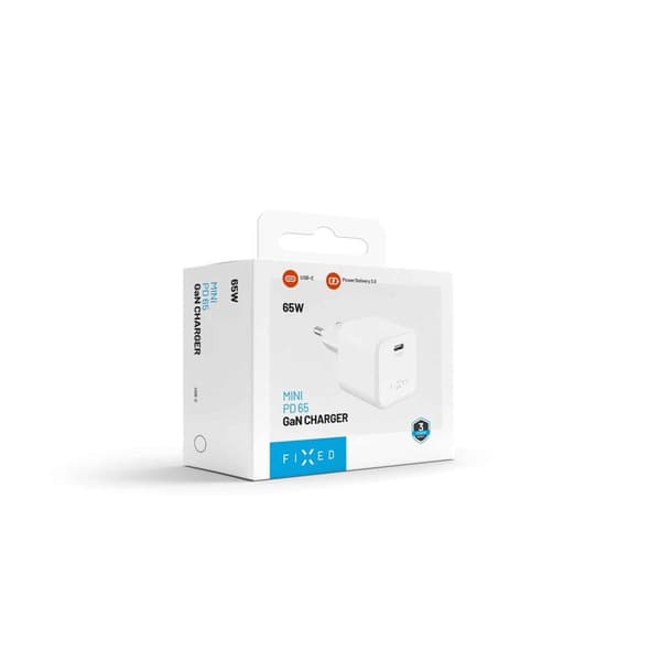 FIXED Super Hurtig Mini Hjemmeoplader USB-C PD 65W Hvid