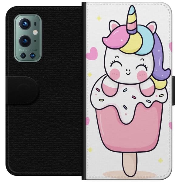 Plånboksfodral till OnePlus 9 Pro med Glad enhörning