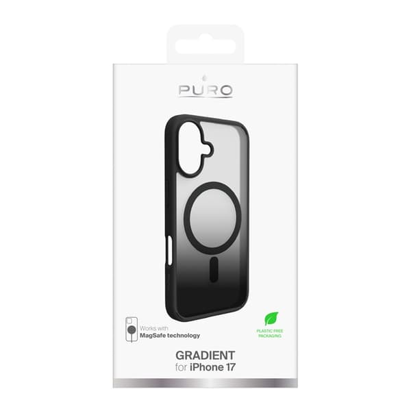 Puro Telefontaske til iPhone 17 Magsafe Gradient TPU - Sort