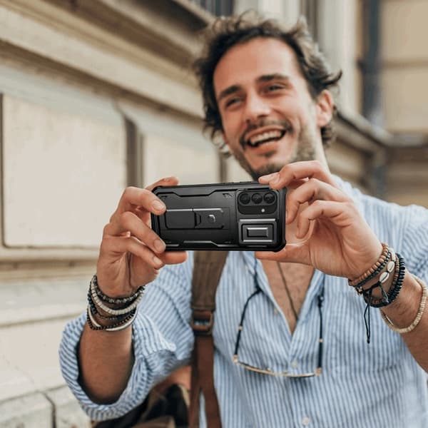 Tech- Protect telefontaske til Galaxy A56 5G Kevlar Cam Plus - Sort