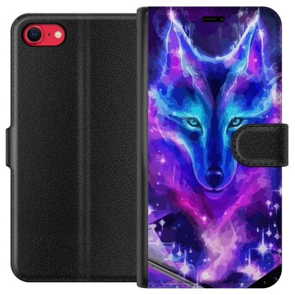 Pung Taske til Apple iPhone 7 med Neon Wolf