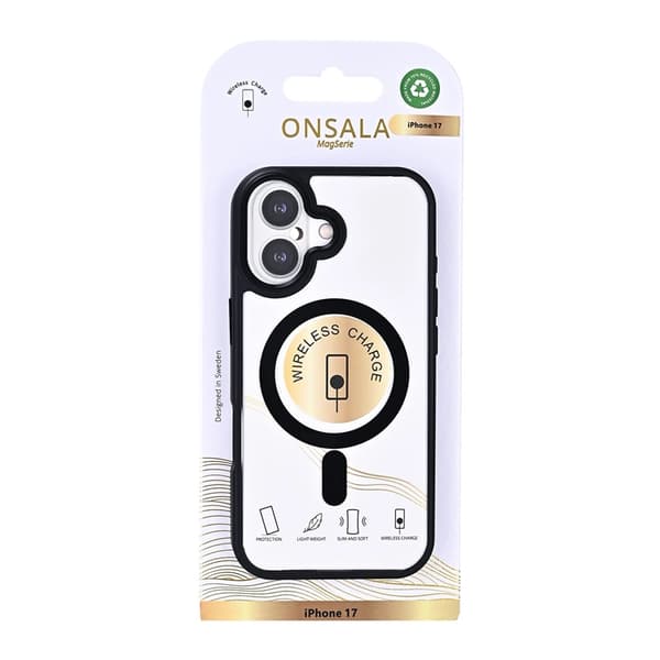 ONSALA iPhone 17 MagSafe Bumper - Musta-Kirkas