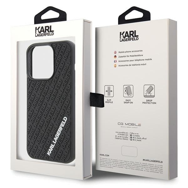 Karl Lagerfeld iPhone 15 Pro Etui MagSafe 3D Gummi Multi Sort