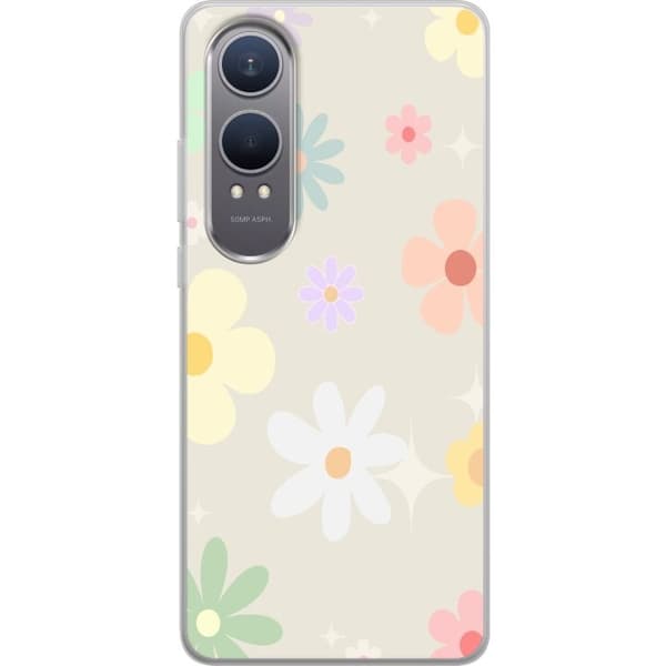 Taske til OnePlus Nord CE4 Lite med fejende blomster