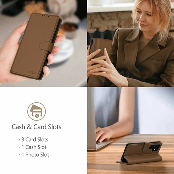 Tech-Protect iPhone 16e Plånboksfodral - Brun