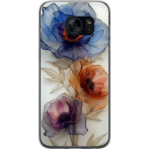 Taske til Samsung Galaxy S7 med silkeblomster