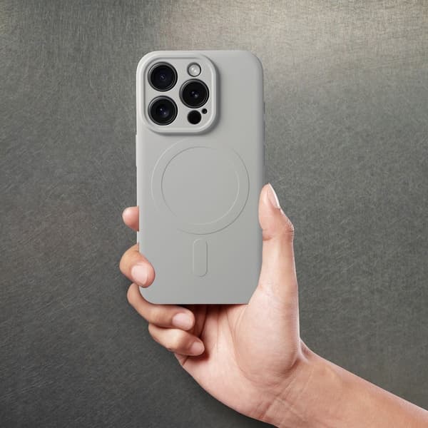 Telefontaske til iPhone 15 Pro Max Magsafe Silikone - Titanium Grå