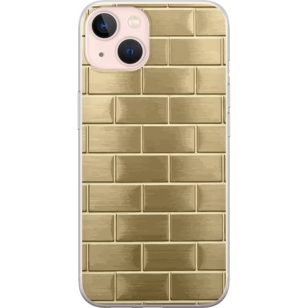 Taske til Apple iPhone 13 med gyldne mursten