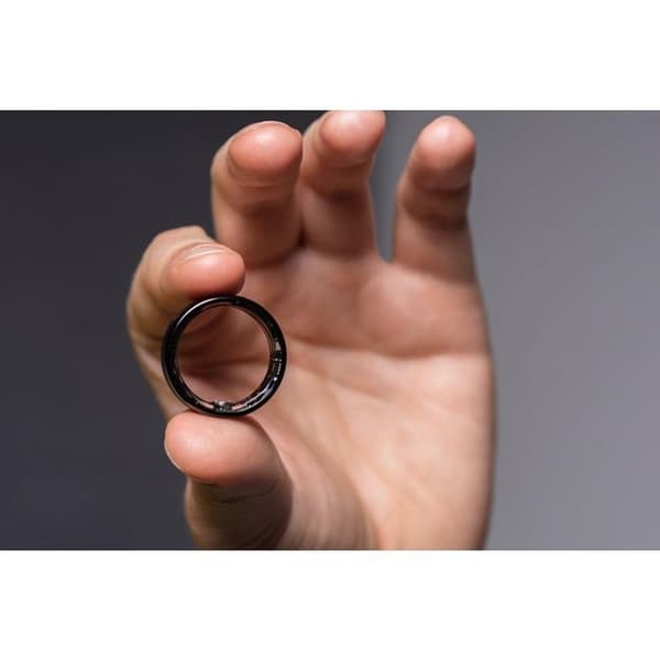 Smart Ring med Opladningsboks - Størrelse 8 (18.1mm) - Sort