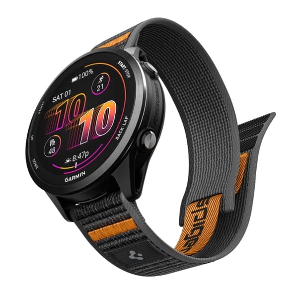Spigen Armbånd Til Garmin Quick Release 22mm Active Athlex Air - Sort/Orange
