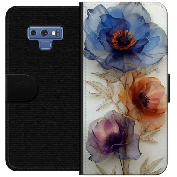 Pung Taske til Samsung Galaxy Note9 med Silke Blomster