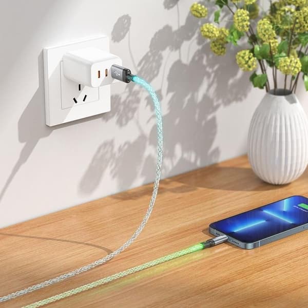Hoco USB-A til Lightning Kabel 2.4A 1m U112 - Grå
