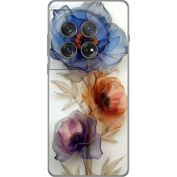 Taske til OnePlus 12 med silkeblomster