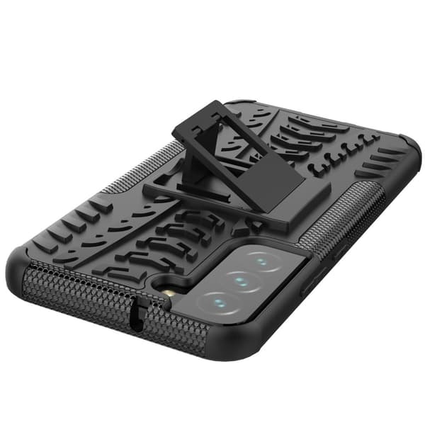 Dæktekstur Kickstand Cover Galaxy S22 Plus 5G - Sort