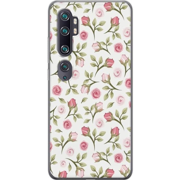 Telefontaske til Xiaomi Mi Note 10 med blomster