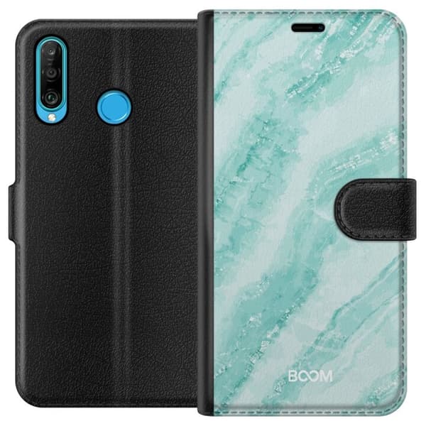Pung Taske til Huawei P30 lite med Mint Marmor