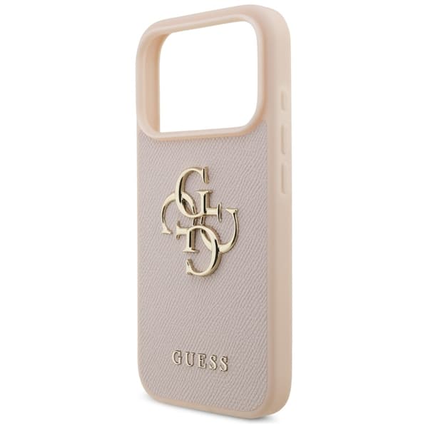 Guess Mobilskal till iPhone 17 Pro Max Grained Classic Logo - Rosa