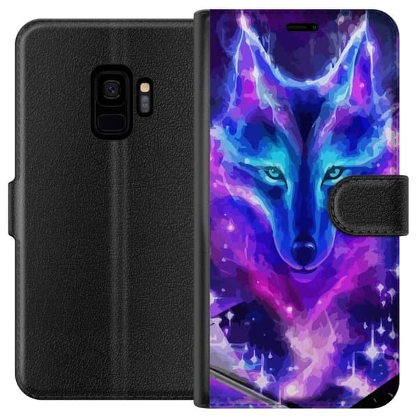 Pung Taske til Samsung Galaxy S9 med Neon Wolf