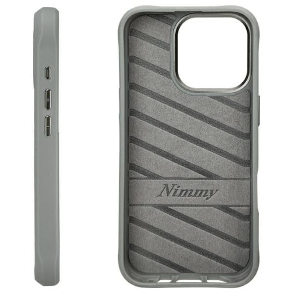Nimmy Mobilskal till iPhone 16 Pro Max Cool & Cute 2.0 Bear - Grå