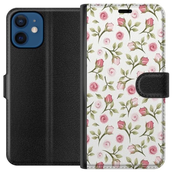 Pung Taske til Apple iPhone 12 mini med Blomster