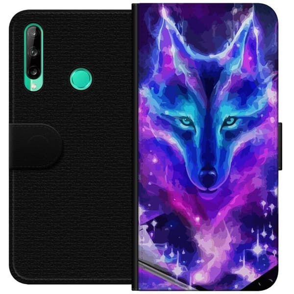 Plånboksfodral till Huawei P40 lite E med Neon Varg