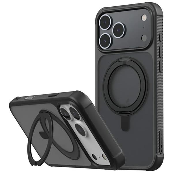 Araree Telefontaske til iPhone 17 Pro Max MagSafe Duple M Stand - Sort