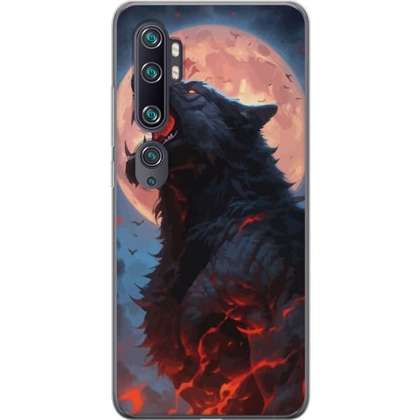 Taske til Xiaomi Mi Note 10 med Howling Wolf
