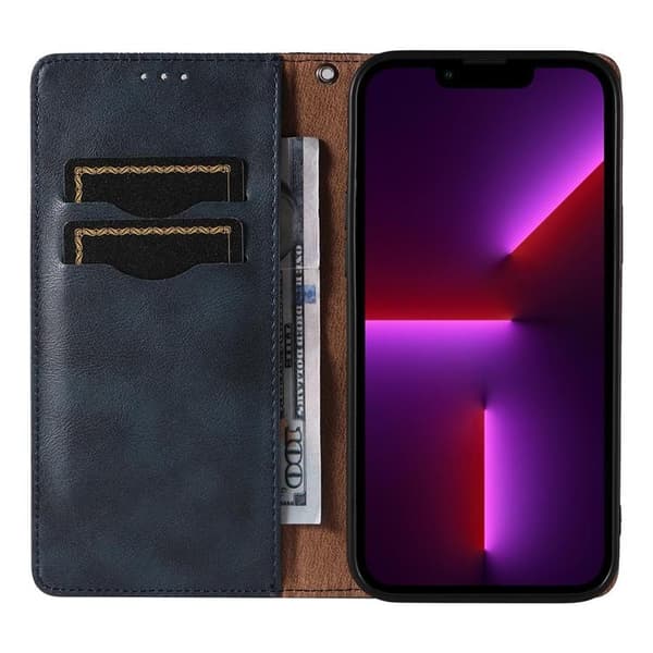 iPhone 13 Pro Max Pung Taske Magnetrem - Blå