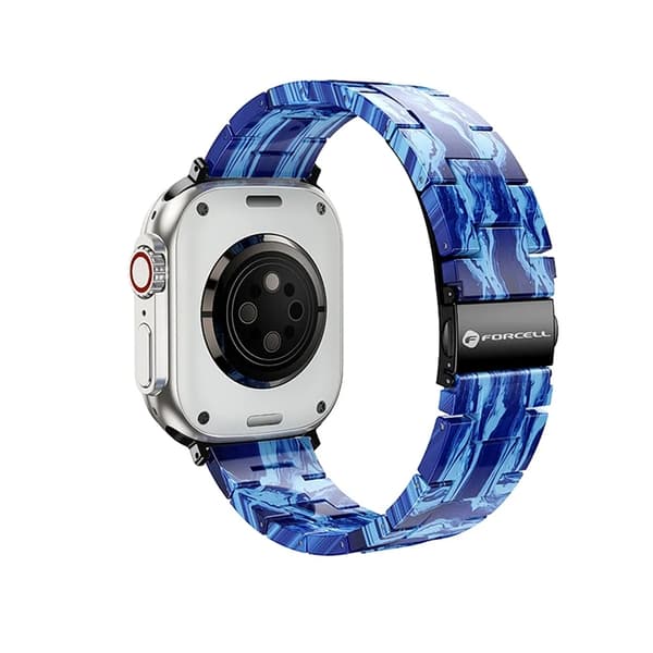 Forcell Apple Watch (38/40/41) Armbånd Harpiks Marmor - Blå