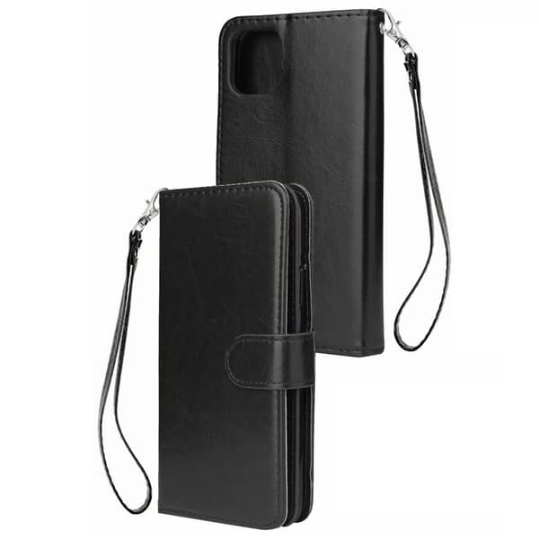 Elegant tegnebog taske til iPhone 12 Pro Max - Sort