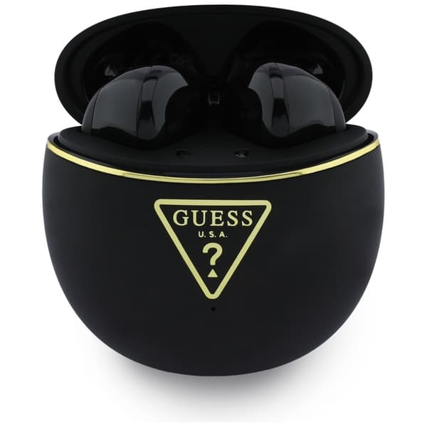 Guess TWS In-Ear Hovedtelefoner Gold Line Triangle - Sort