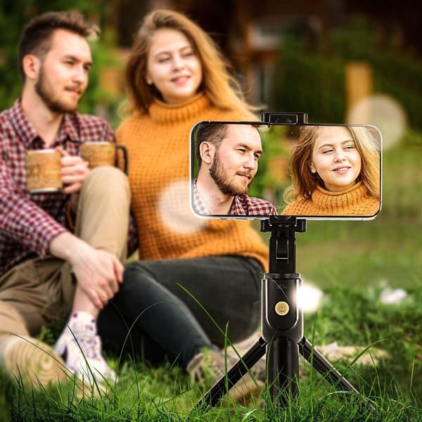 Combo Bluetooth Selfiestick med Stativ - Svart