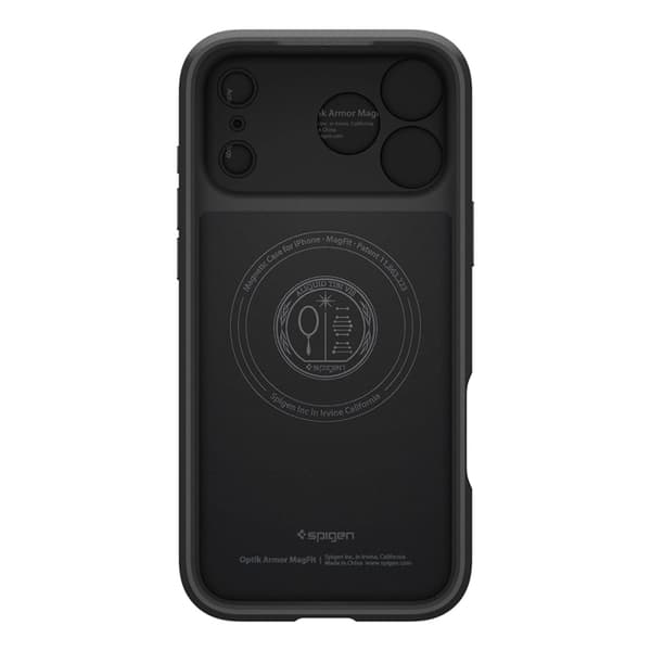 Spigen telefontaske til iPhone 17 Pro Max MagSafe Optics Armor - Sort