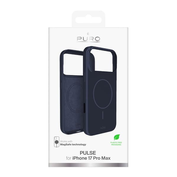 Puro Telefontaske til iPhone 17 Pro Max Magsafe Polycarbonat Pulse - Blå