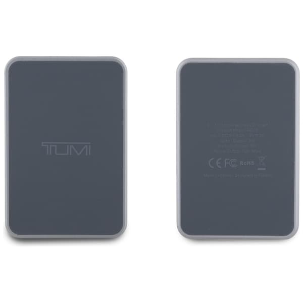 TUMI Sammenfoldelig 3-i-1 trådløs oplader 15W+etui - Grå