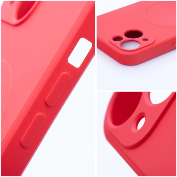iPhone 12 Mini Etui Silikone Mag - Rød