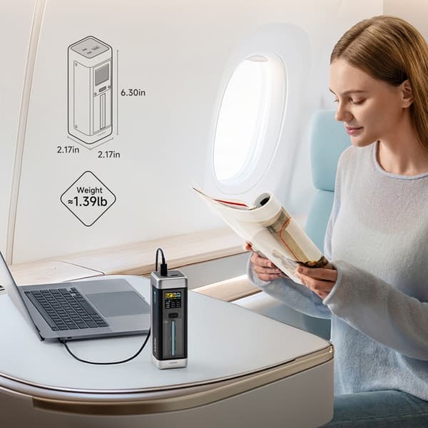 Cuktech Powerbank 25000 mAh 210W 2xUSB-C 1xUSB-A - Svart