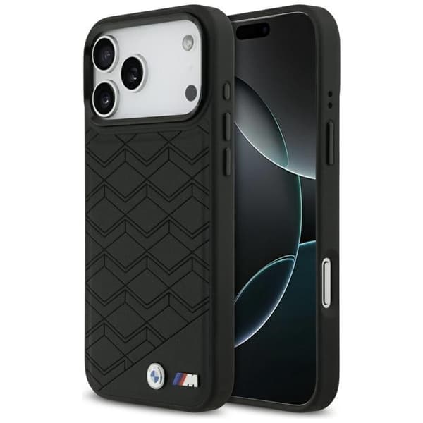 BMW telefontaske til iPhone 17 Pro Max MagSafe M Shape Logo - Sort