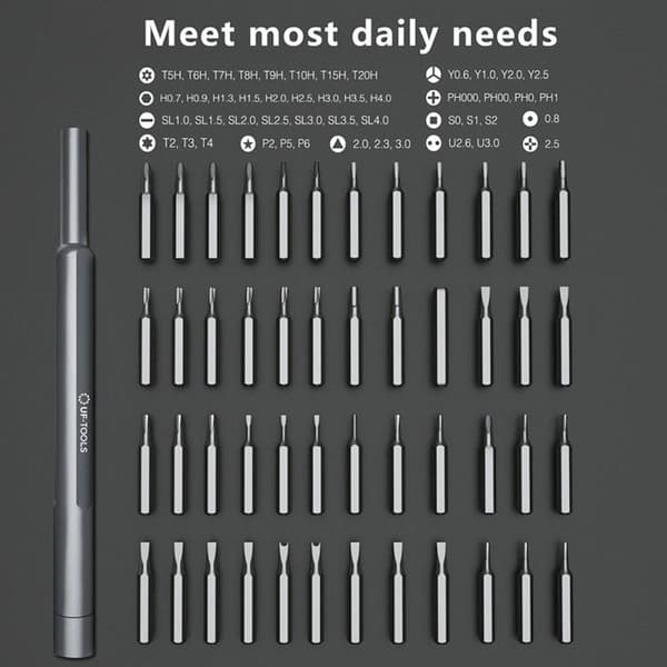 UF-TOOLS - 48-i-1 Precisionsskruvmejsel med Utbytbara Bits