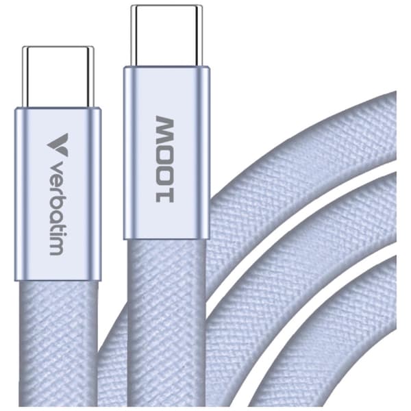 Verbatim USB-C–USB-C-kaapeli 100W Soft Touch 1.2m - Violetti
