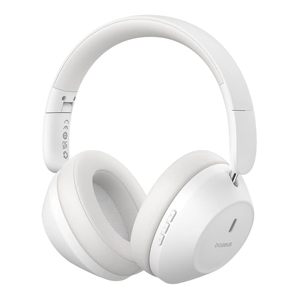 Baseus On-Ear Trådløse Hovedtelefoner Bluetooth 5.3 - Hvid