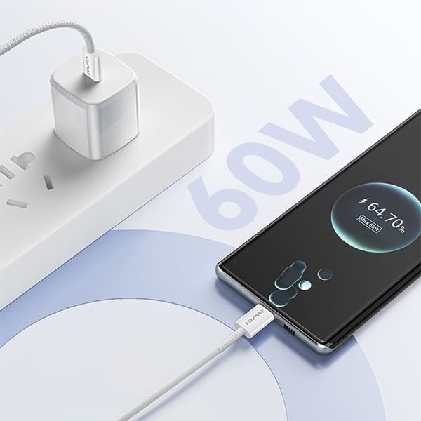 AWEI CL-219T Kabel USB-C–USB-C 60W iPhone 15 - Svart
