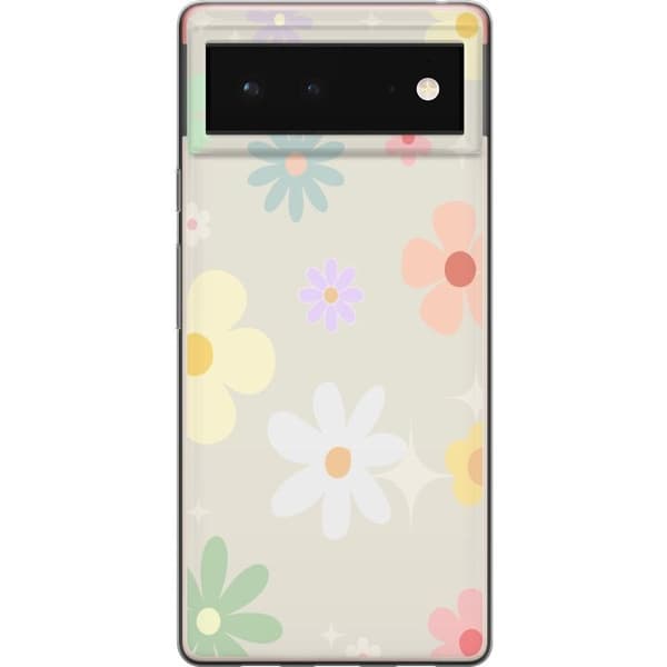 Mobilskal till Google Pixel 6 med fejdande blommor