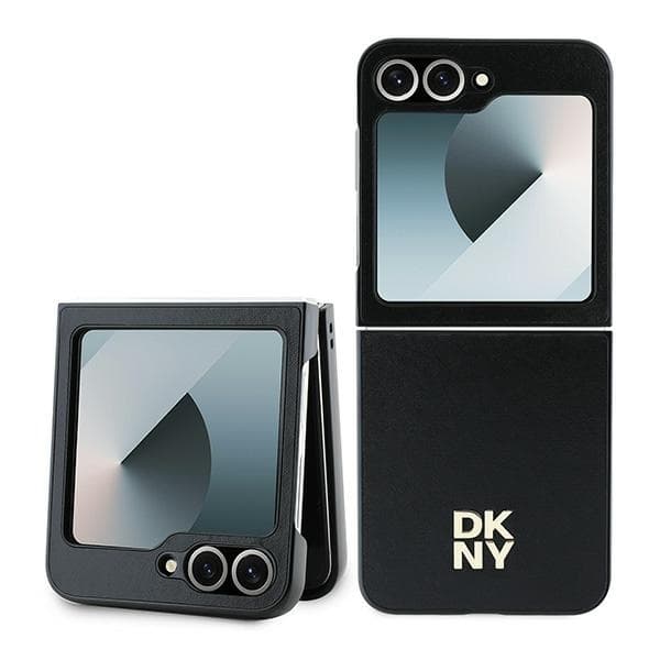 DKNY Telefontaske til Galaxy Z Flip 6 MagSafe Matal Stack Logo - Sort