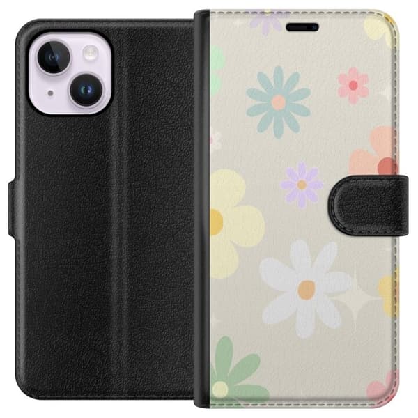 Apple iPhone 14 Plus Pung Taske med Fejende Blomster